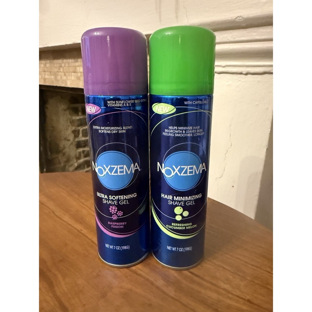 Noxzema Shave Minimizing Gel + Softening Gel 7 oz ea Discontinued Lot Of 2 HTF‎
